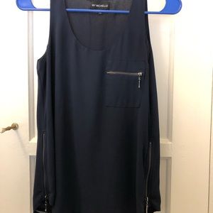 Navy blue zipper top!